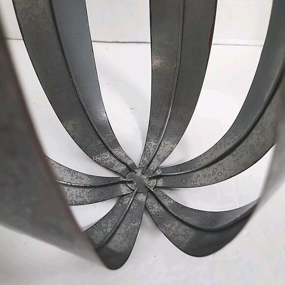 Metal Pumpkin Fall Decor Hammered Galvanized Sheet Thanksgiving Industrial 10" - Picture 11 of 13